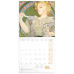 Grid calendar Alphonse Mucha 2025