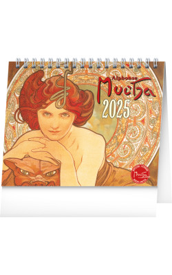 Desk calendar Alphonse Mucha 2025