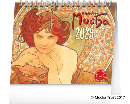 Desk calendar Alphonse Mucha 2025